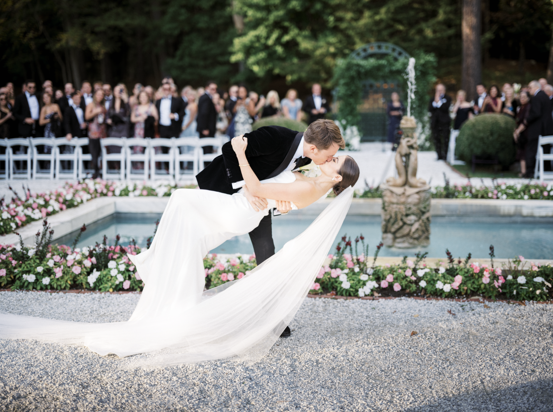 Walking down the aisle at The Mount.